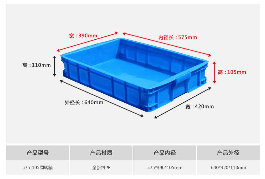 軒盛塑業575-105塑料周轉箱